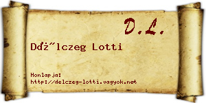Délczeg Lotti névjegykártya
